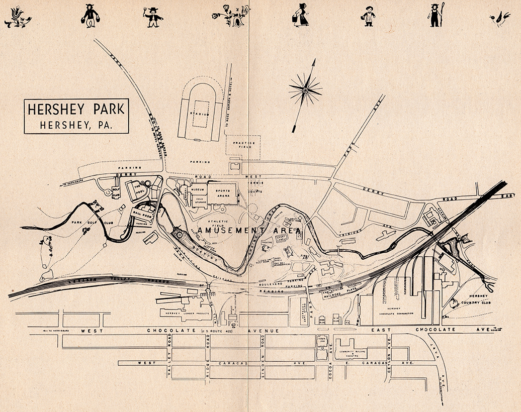 1951 PaDD Hershey Park map