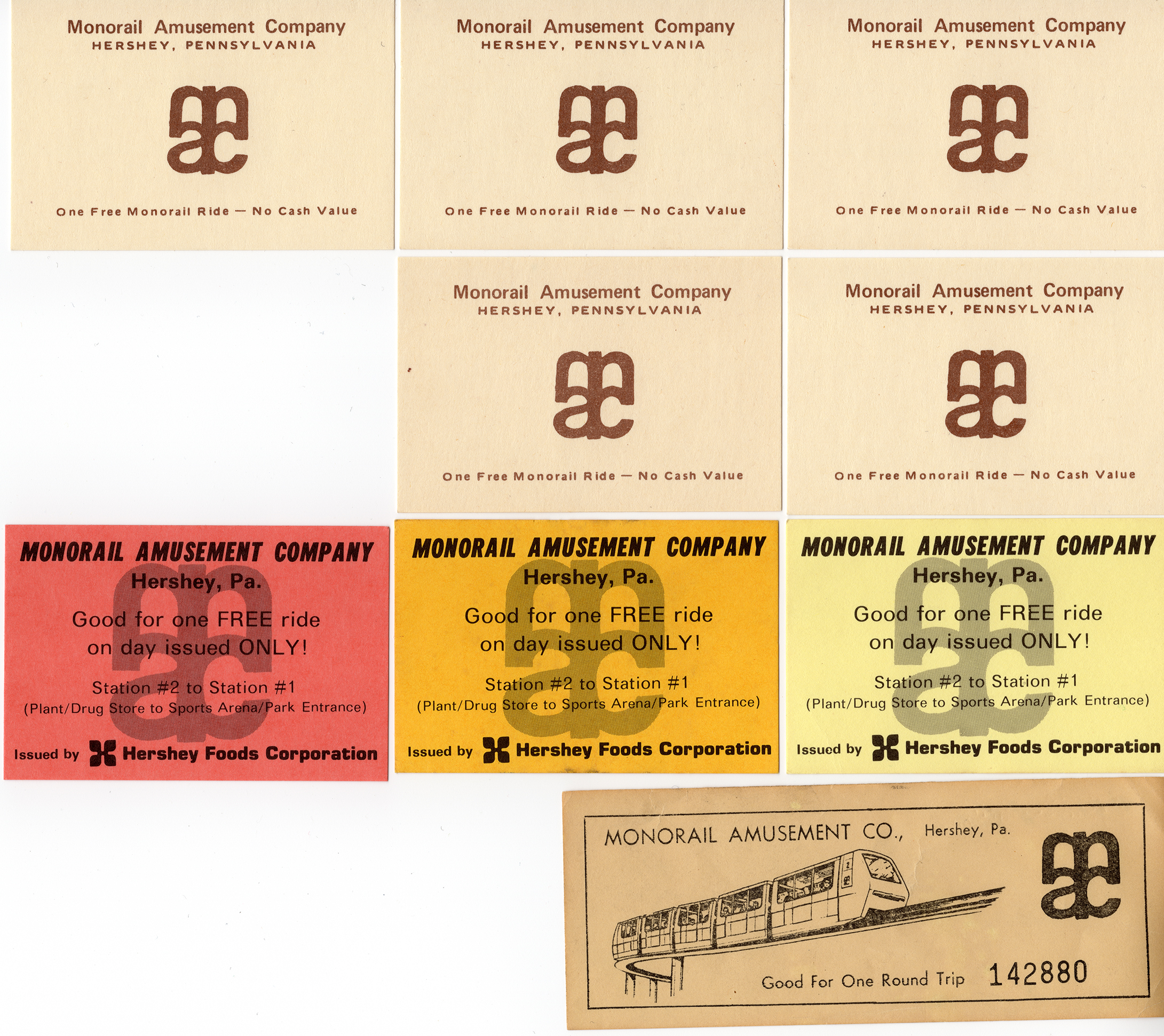TBT 4 Monorail Amusement Company tickets The Amusement Parkives