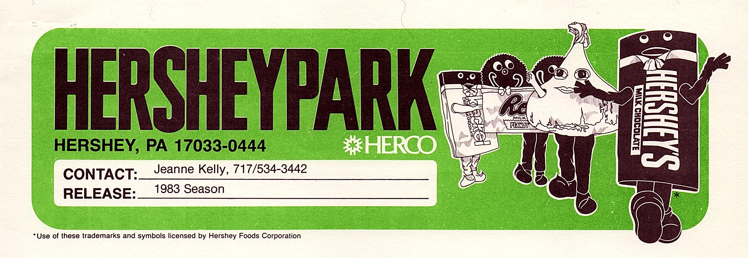 Hersheypark letterhead, 1983.