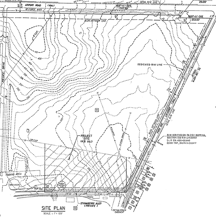 Canyon River Rapids site plan, 1986.