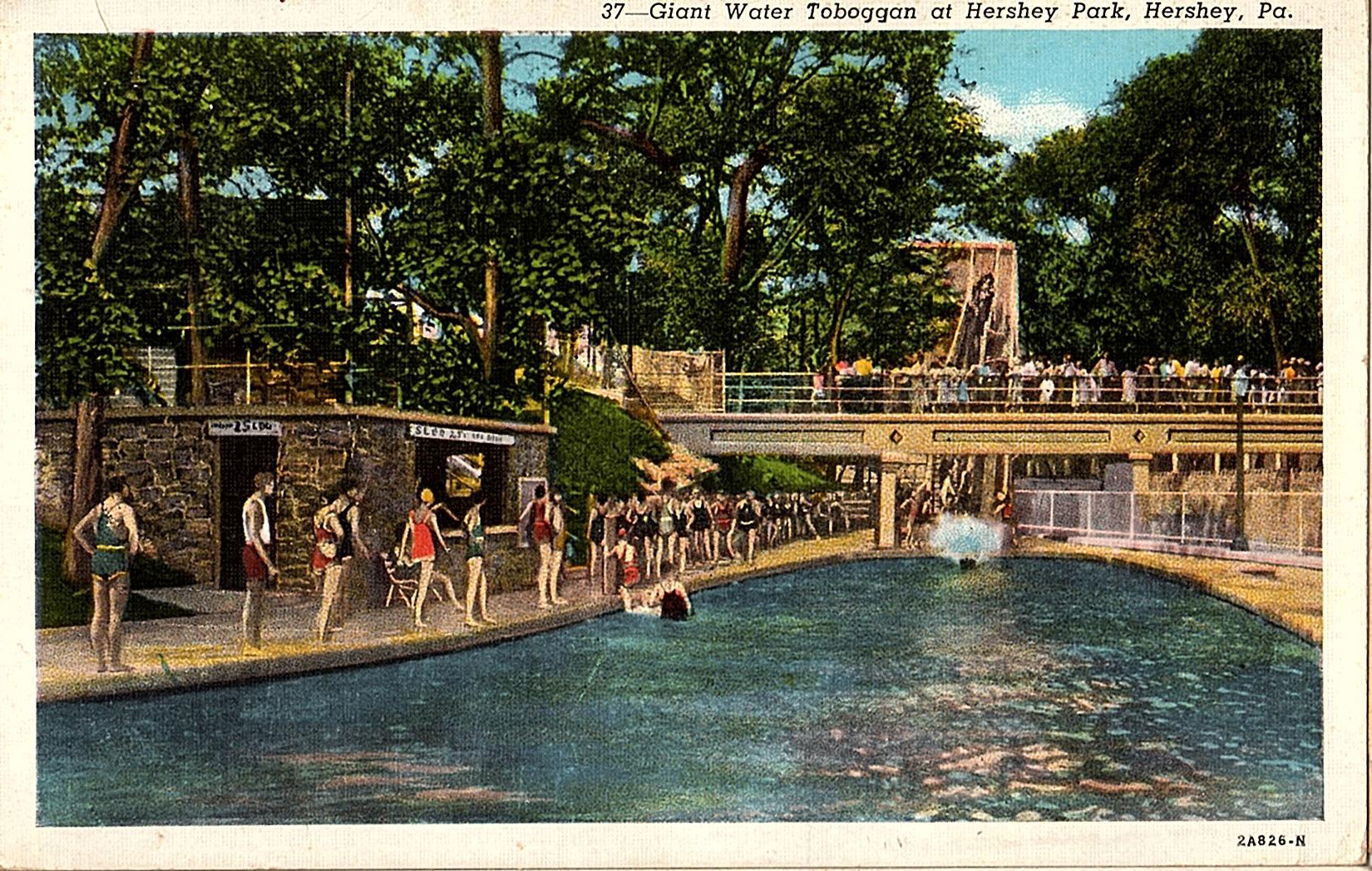 [1932] - 2A826-N - Giant Water Toboggan