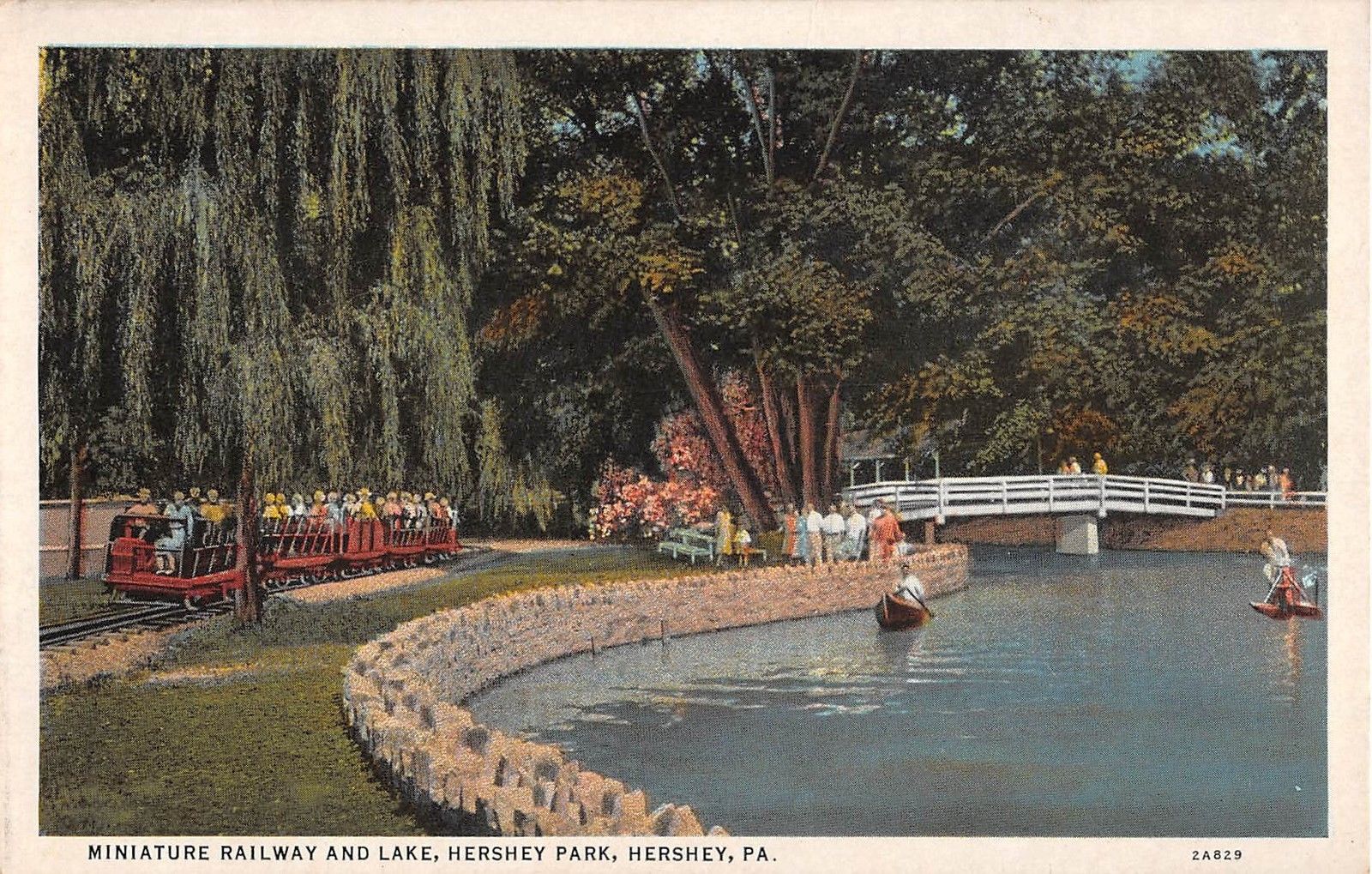1940 ~ Miniature Railroad and Lake