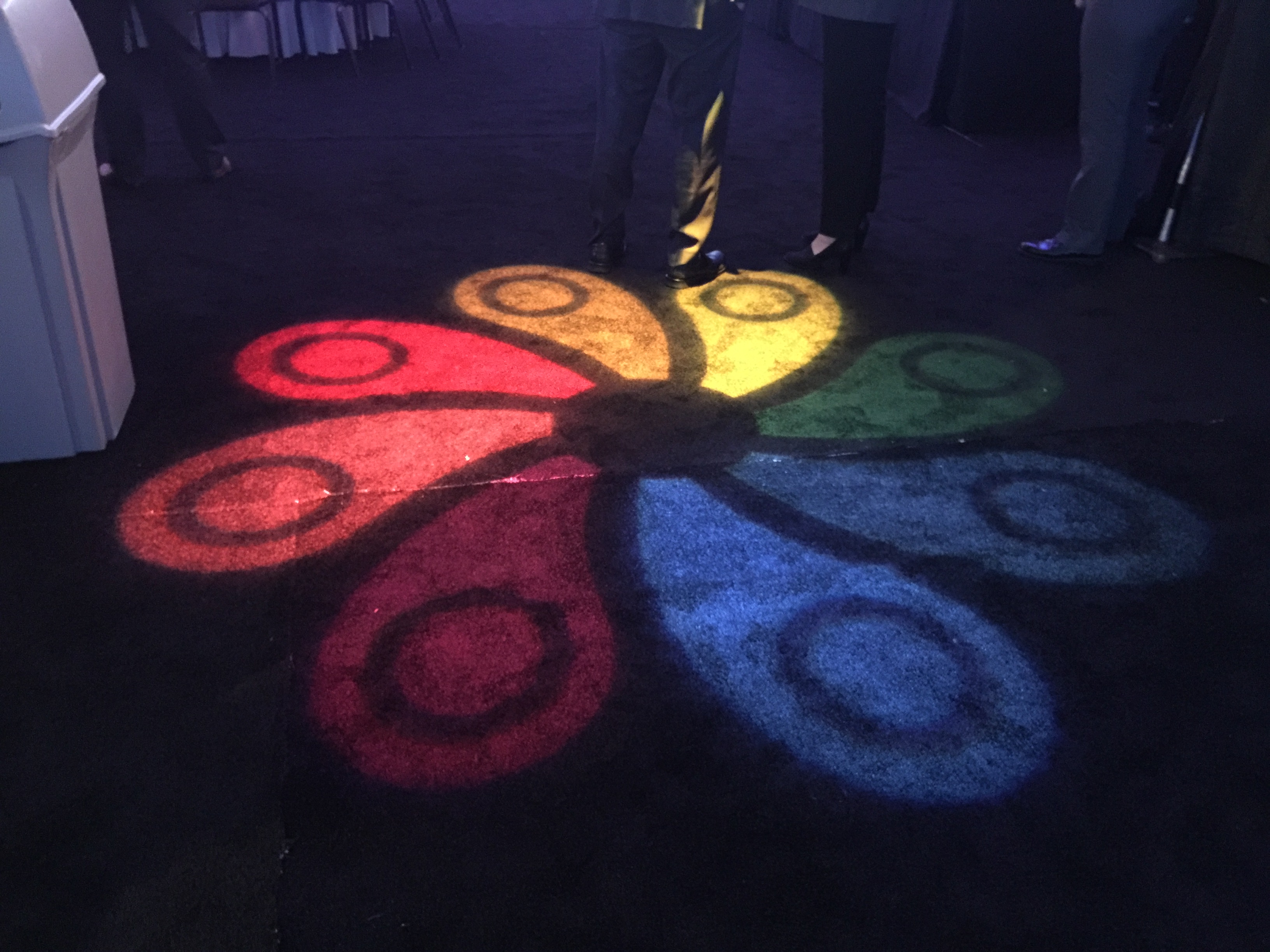 Pinwheel logo light display