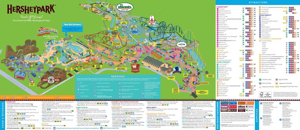 2018 Hersheypark summer map