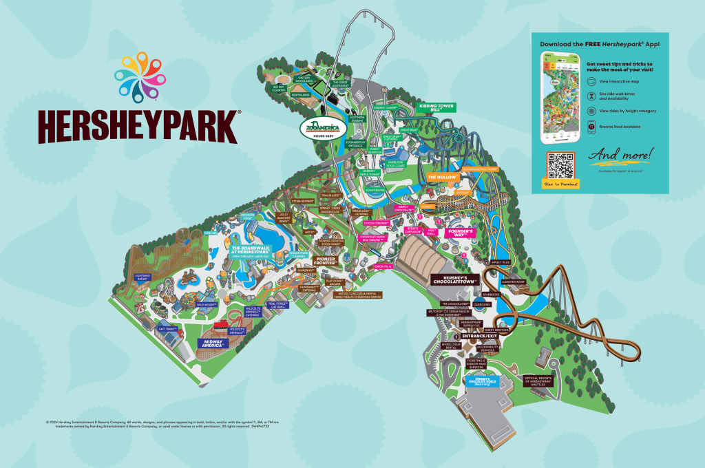 2024 Hersheypark summer map