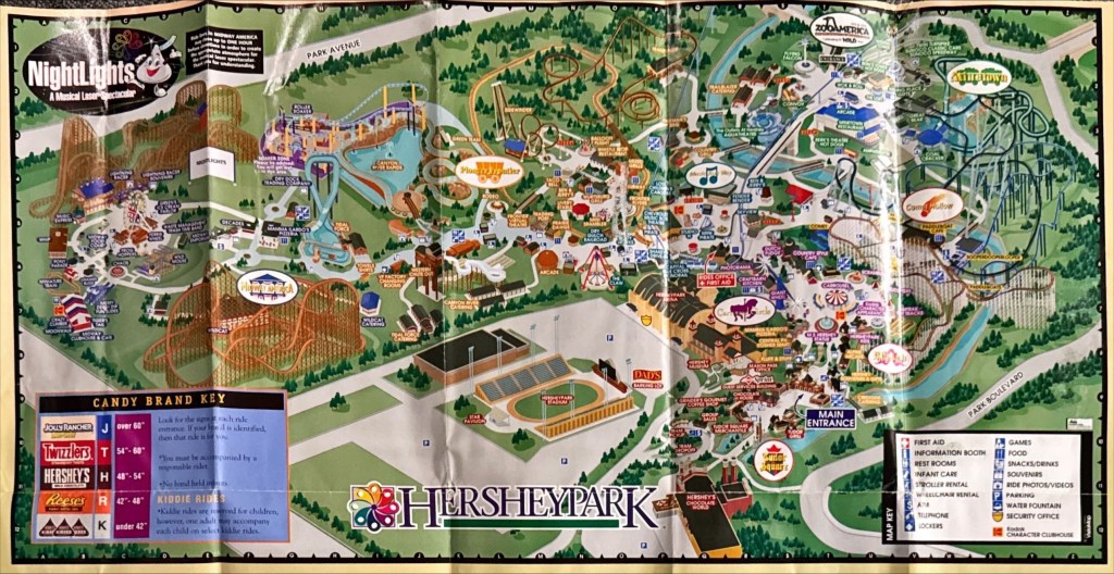 Hersheypark Map - Summer - 2003